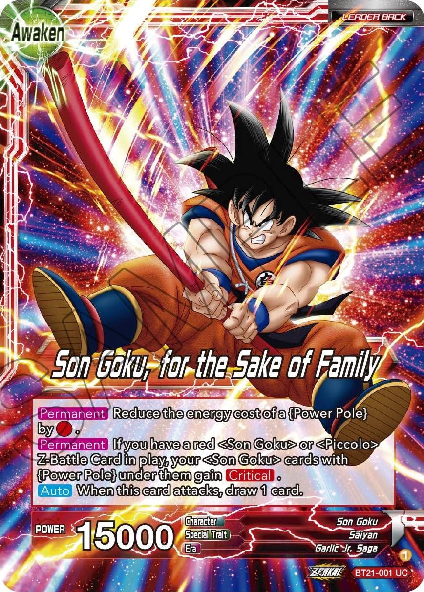 Son Goku // Son Goku, for the Sake of Family (BT21-001) [Wild Resurgence] Parallel Foil