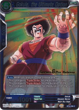 Gokule, the Ultimate Option (BT6-038_PR) [Destroyer Kings Prerelease Promos] Parallel Foil