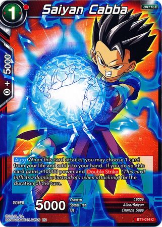 Saiyan Cabba (Alternate Art) (BT1-014) [Special Anniversary Set] Parallel Foil