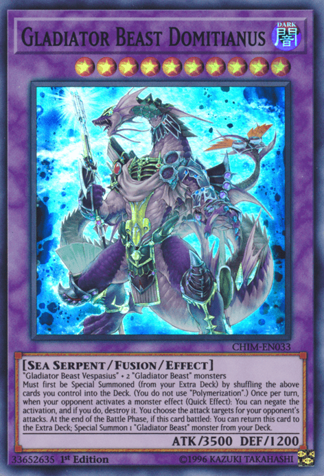 Gladiator Beast Domitianus [CHIM-EN033] Super Rare - Josh's Cards