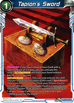 Tapion's Sword (BT14-059) [Cross Spirits] Parallel Foil