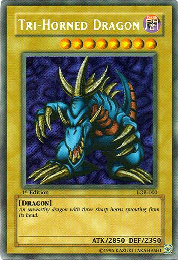 Tri-Horned Dragon [LOB-000] Secret Rare - Josh's Cards