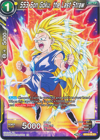 SS3 Son Goku, the Last Straw (Starter Deck - Parasitic Overlord) (SD10-02) [Malicious Machinations] Parallel Foil