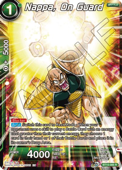 Nappa, on Guard (BT15-085) [Saiyan Showdown] Parallel Foil