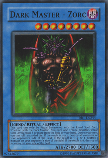 Dark Master - Zorc [DR1-EN244] Super Rare - Josh's Cards