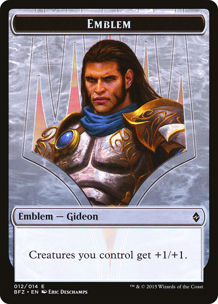 Gideon, Ally of Zendikar Emblem (BFZ-012) - Battle for Zendikar Tokens