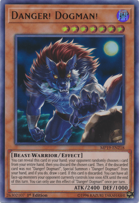 Danger! Dogman! [MP19-EN218] Ultra Rare - Josh's Cards