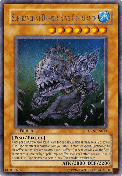 Superancient Deepsea King Coelacanth [PTDN-EN034] Ultra Rare - Josh's Cards