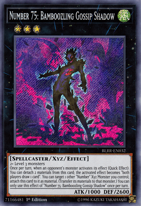 Number 75: Bamboozling Gossip Shadow [BLRR-EN032] Secret Rare - Josh's Cards