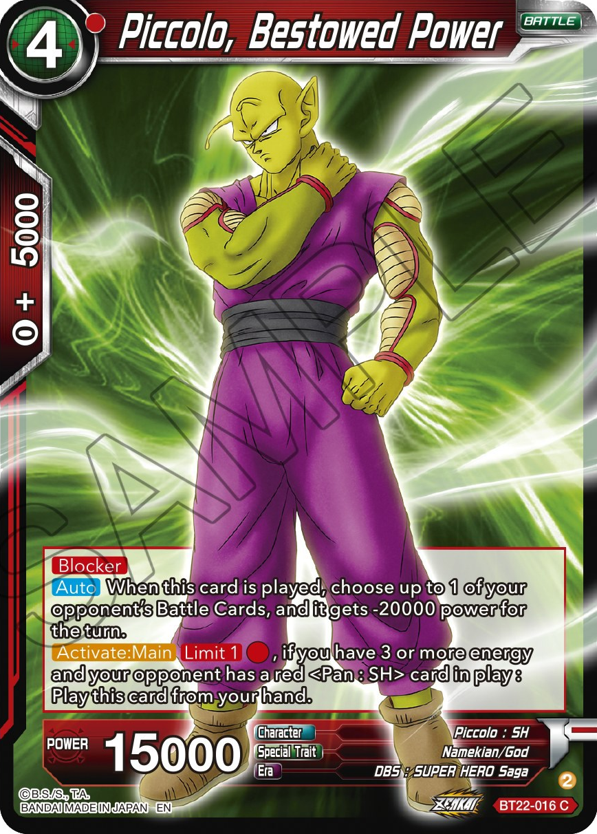 Piccolo, Bestowed Power (BT22-016) [Critical Blow] Parallel Foil