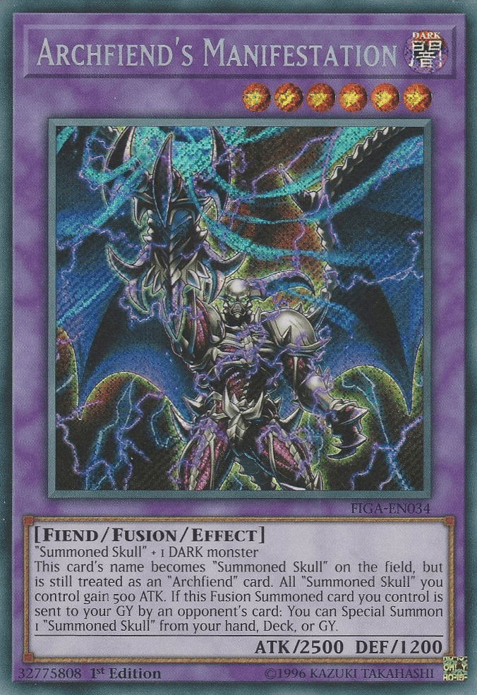 Archfiend's Manifestation [FIGA-EN034] Secret Rare - Josh's Cards