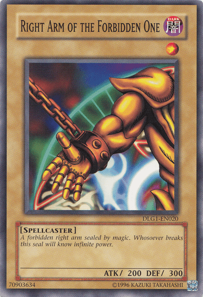 Right Arm of the Forbidden One [DLG1-EN020] Common - Josh's Cards