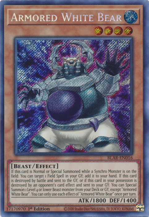 Armored White Bear [BLAR-EN016] Secret Rare - Josh's Cards