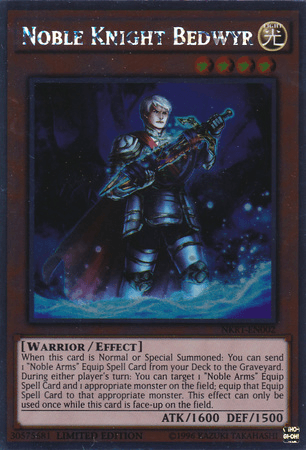 Noble Knight Bedwyr [NKRT-EN002] Platinum Rare - Josh's Cards