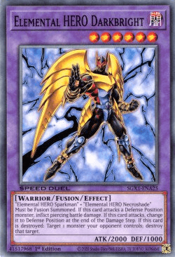 Elemental HERO Darkbright [SGX1-ENA25] Common - Josh's Cards