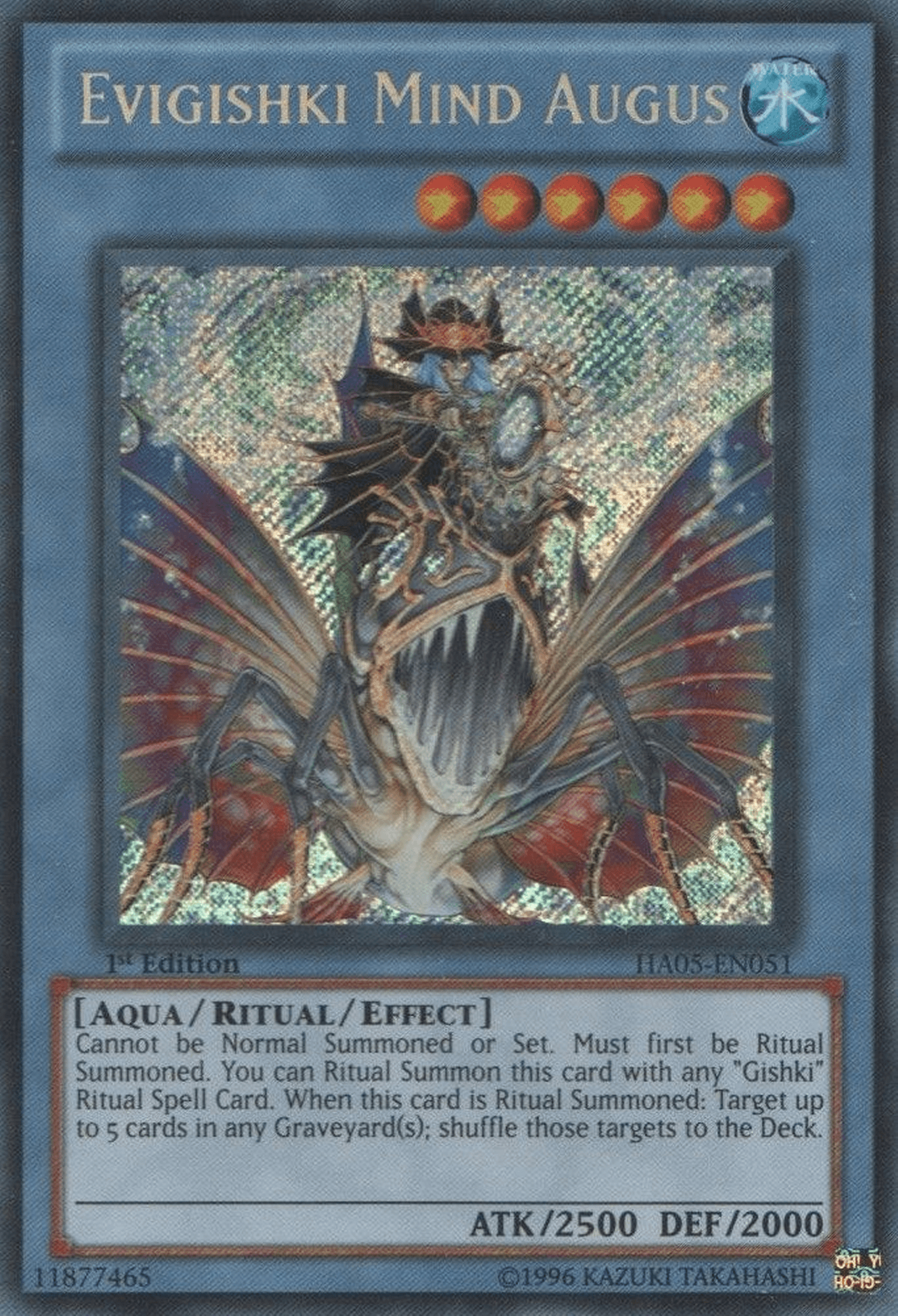 Evigishki Mind Augus [HA05-EN051] Secret Rare - Josh's Cards