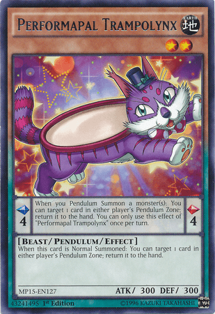 Performapal Trampolynx [MP15-EN127] Rare - Josh's Cards