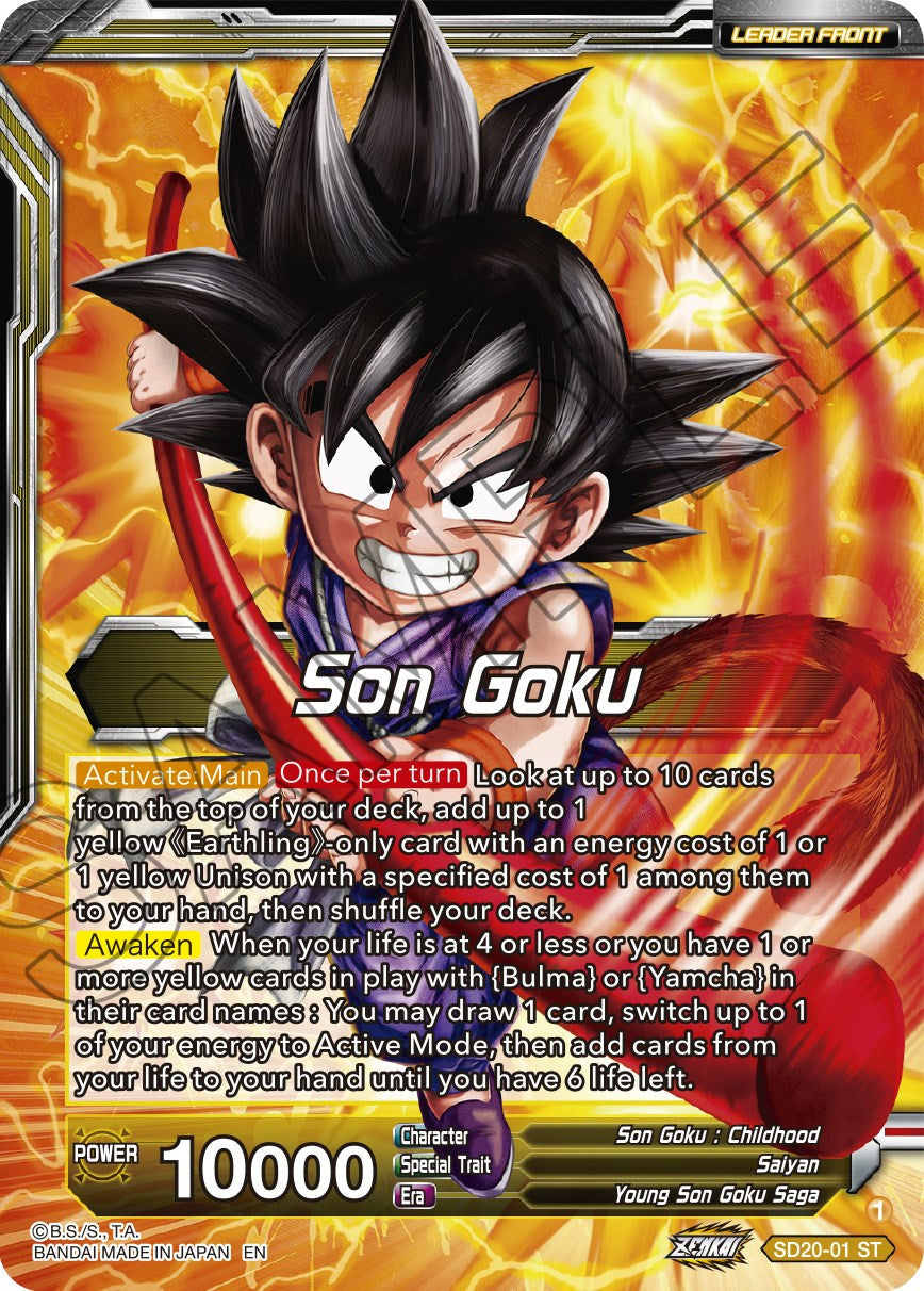 Son Goku // Uncontrollable Great Ape Son Goku Returns (SD20-01) [Dawn of the Z-Legends] Parallel Foil