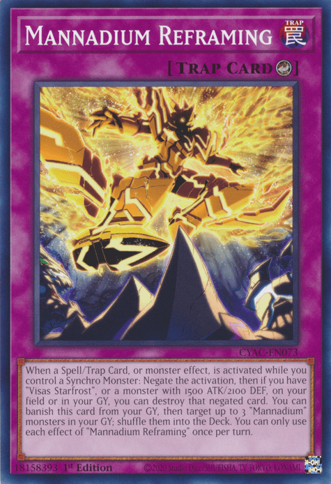 Mannadium Reframing [CYAC-EN073] Common - Josh's Cards