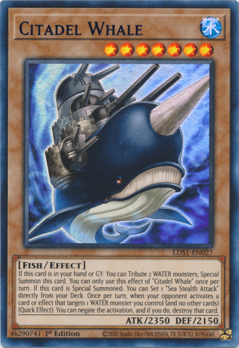 Citadel Whale (Purple) [LDS1-EN027] Ultra Rare - Josh's Cards