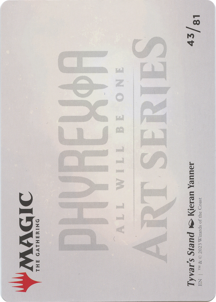 Tyvar's Stand // Tyvar's Stand (AONE-043) - Phyrexia: All Will Be One Art Series (Borderless) Foil
