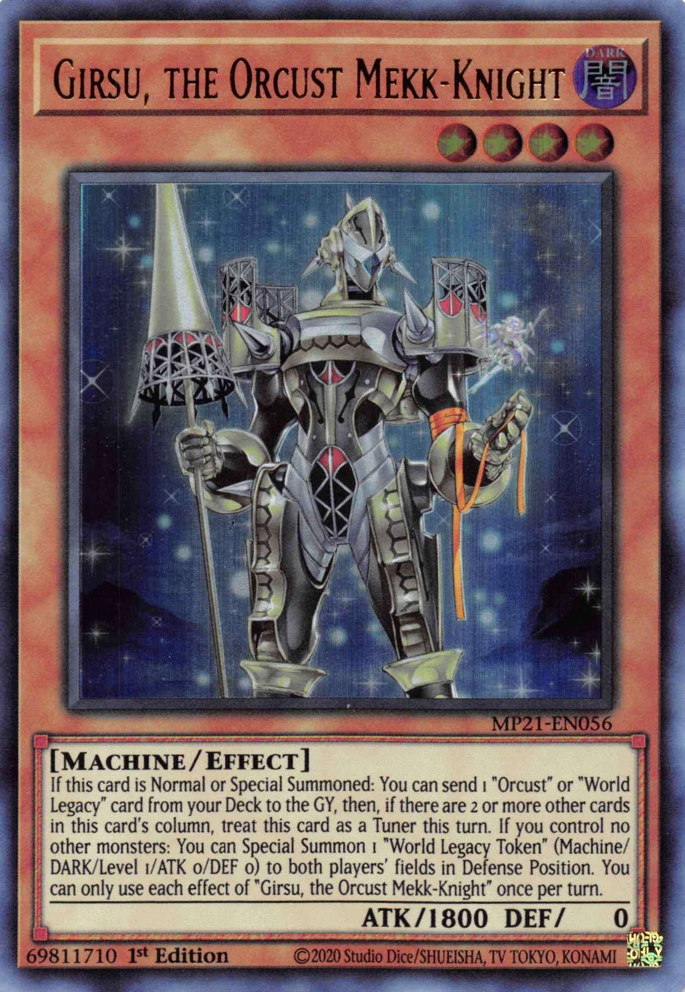 Girsu, the Orcust Mekk-Knight [MP21-EN056] Ultra Rare - Josh's Cards