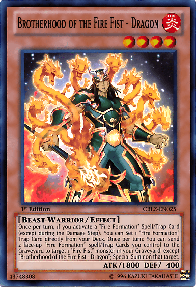 Brotherhood of the Fire Fist - Dragon [CBLZ-EN025] Super Rare - Josh's Cards