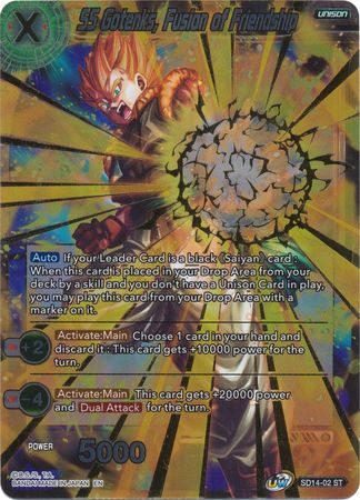 SS Gotenks, Fusion of Friendship (Gold Stamped / Starter Deck - Saiyan Wonder) (SD14-02) [Rise of the Unison Warrior] Parallel Foil