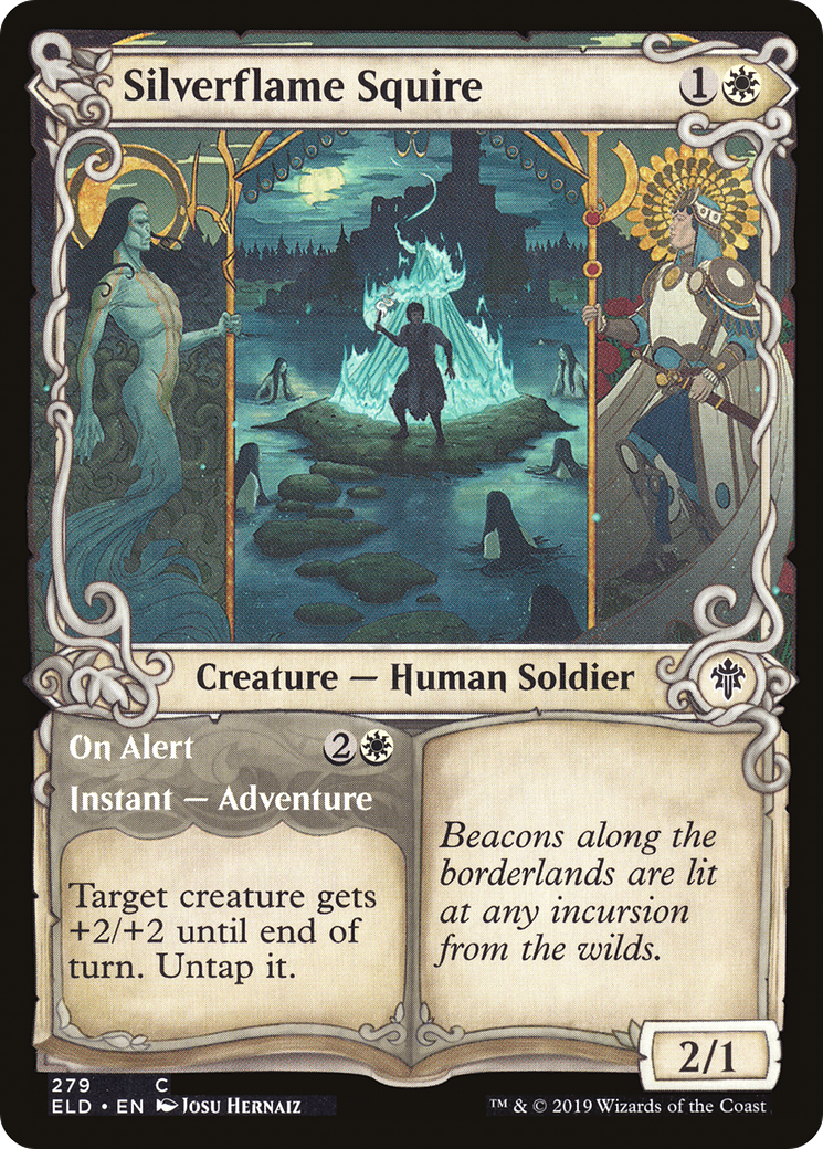 Silverflame Squire // On Alert (ELD-279) - Throne of Eldraine: (Showcase) Foil