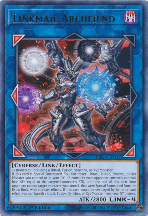 Linkmail Archfiend [MP20-EN125] Rare - Josh's Cards