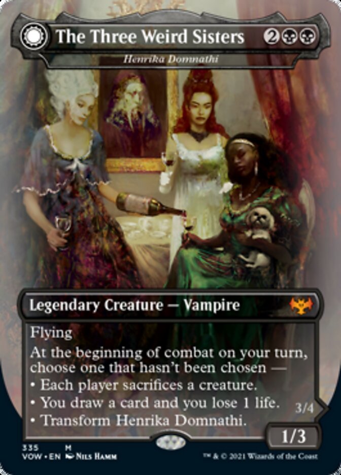 Henrika Domnathi // Henrika, Infernal Seer (VOW-335) - Innistrad: Crimson Vow: (Double Faced Transform) (Borderless) Foil