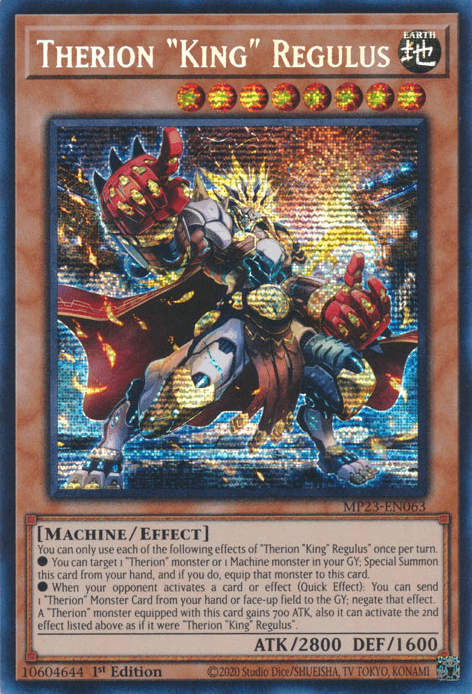Therion "King" Regulus [MP23-EN063] Prismatic Secret Rare - Josh's Cards