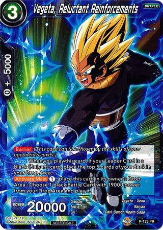 Vegeta, Reluctant Reinforcements (Power Booster) (P-123) [Promotion Cards] Parallel Foil
