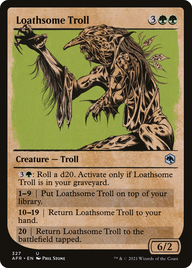 Loathsome Troll (AFR-327) - Adventures in the Forgotten Realms: (Showcase) Foil