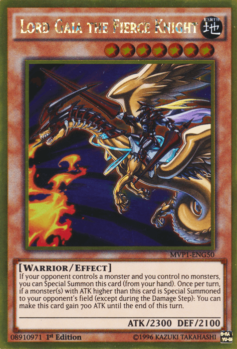 Lord Gaia the Fierce Knight [MVP1-ENG50] Gold Rare - Josh's Cards