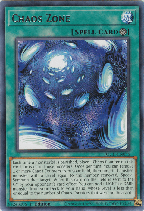 Chaos Zone [TOCH-EN056] Rare - Josh's Cards