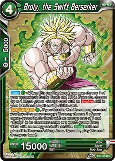 Broly, the Swift Berserker (EB1-30) [Battle Evolution Booster] Parallel Foil