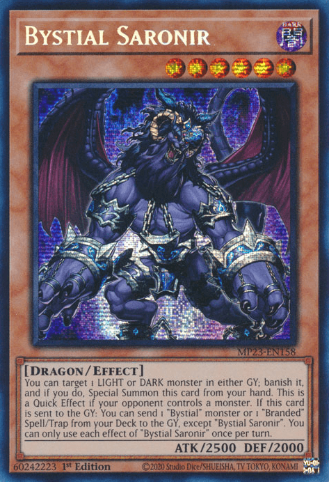 Bystial Saronir [MP23-EN158] Prismatic Secret Rare - Josh's Cards