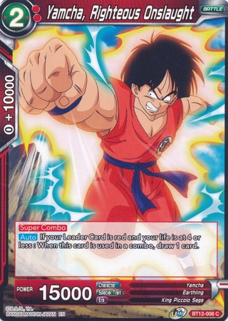Yamcha, Righteous Onslaught (BT12-008) [Vicious Rejuvenation] Parallel Foil