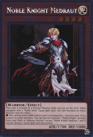 Noble Knight Medraut [NKRT-EN006] Platinum Rare - Josh's Cards