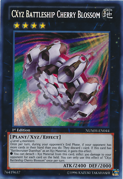 CXyz Battleship Cherry Blossom [NUMH-EN044] Secret Rare - Josh's Cards