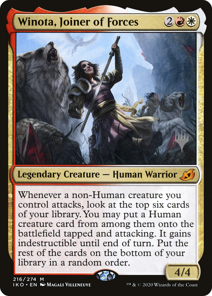 Winota, Joiner of Forces (PPIKO-216P) - Ikoria: Lair of Behemoths Promos Foil