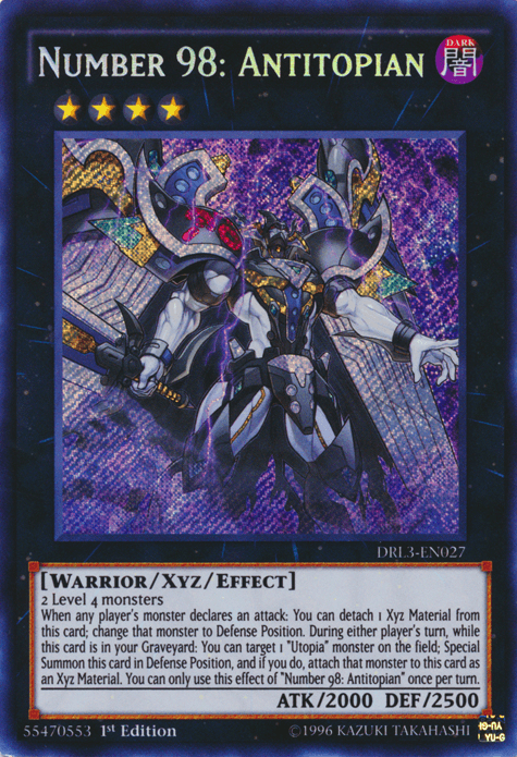 Number 98: Antitopian [DRL3-EN027] Secret Rare - Josh's Cards