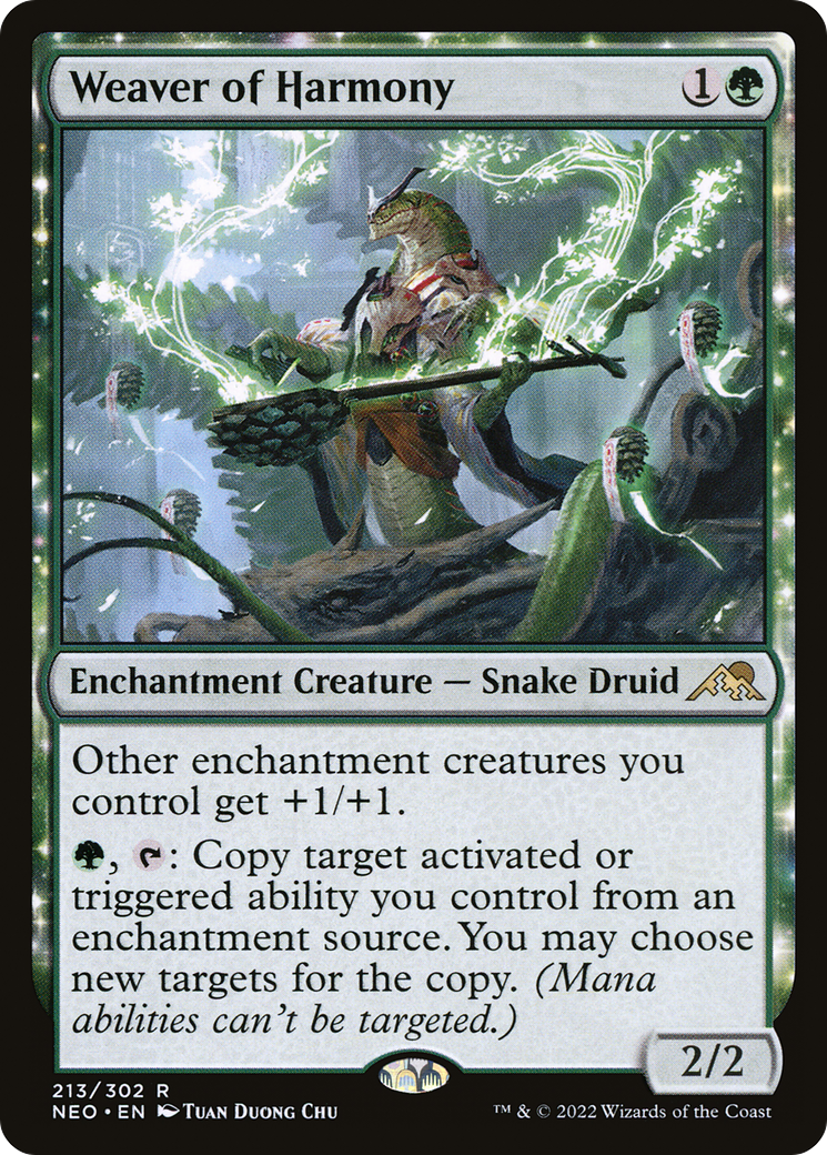 Weaver of Harmony (NEO-213) - Kamigawa: Neon Dynasty: (enchantment) Foil