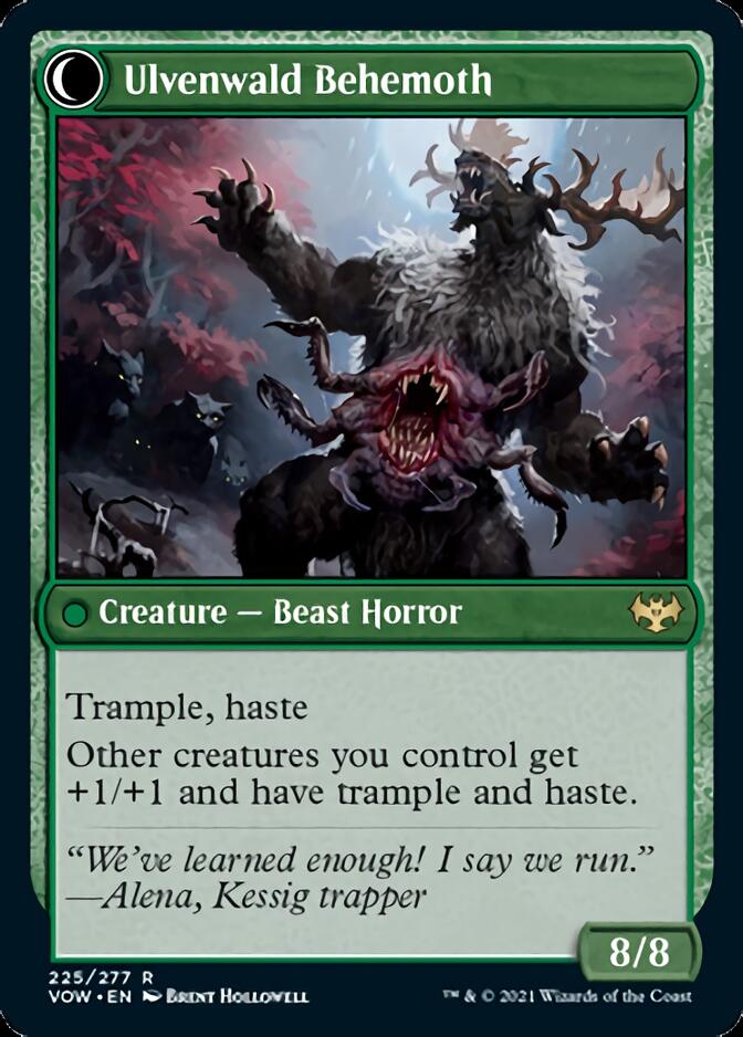 Ulvenwald Oddity // Ulvenwald Behemoth (VOW-225) - Innistrad: Crimson Vow: (Double Faced Transform) Foil