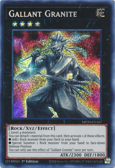 Gallant Granite [MP20-EN167] Prismatic Secret Rare - Josh's Cards