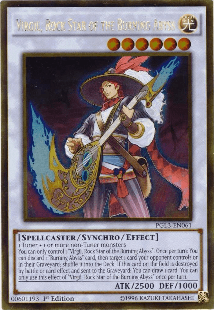 Virgil, Rock Star of the Burning Abyss [PGL3-EN061] Gold Rare - Josh's Cards