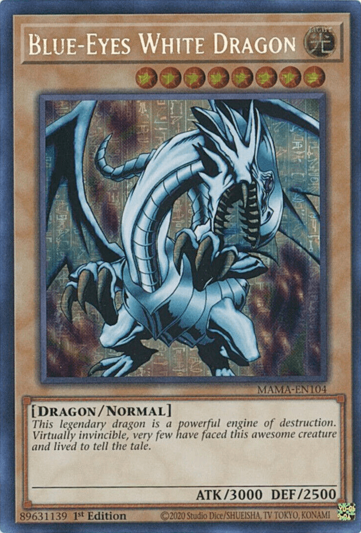 Blue-Eyes White Dragon [MAMA-EN104] Ultra Pharaoh's Rare - Josh's Cards