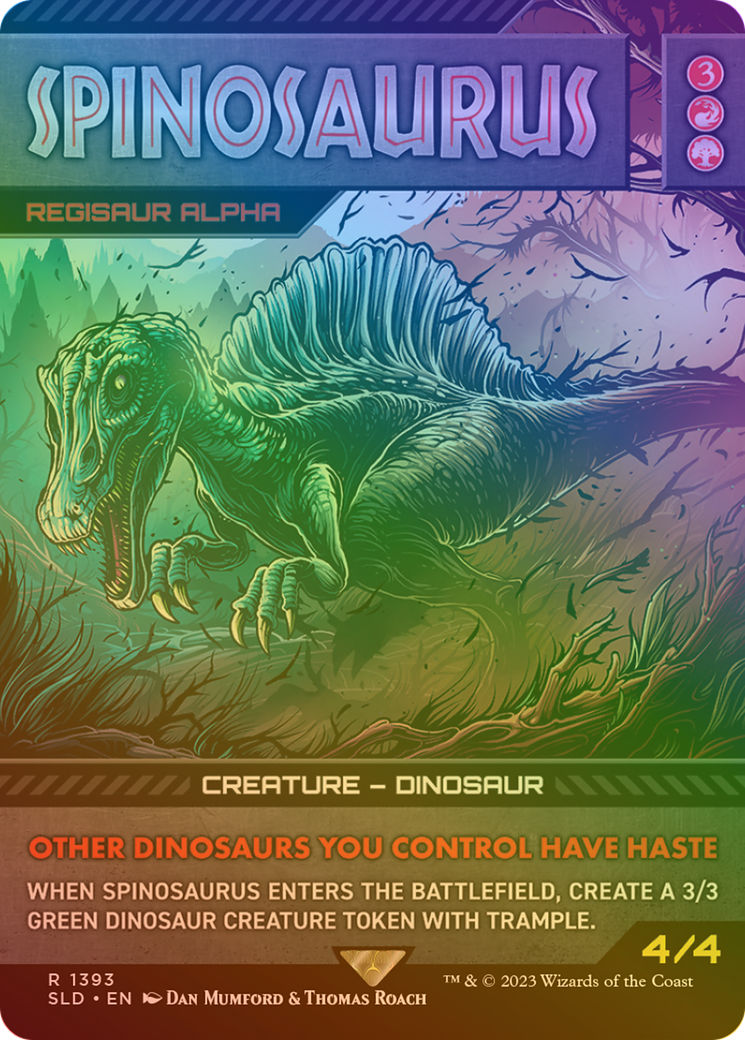 Regisaur Alpha (SLD-1393★) - Secret Lair Drop / Spinosaurus (Borderless) Foil