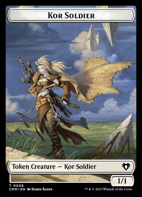 Thopter // Kor Soldier Double-Sided Token [Commander Masters Tokens] Foil